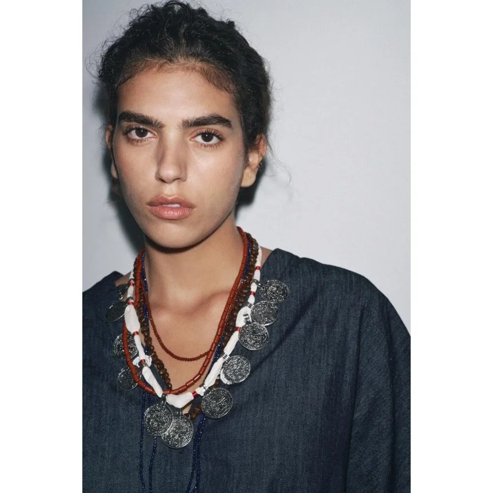 ZARA WOMAN COLLECTION RELAXED DENIM SHIRT - Picture 3 of 9